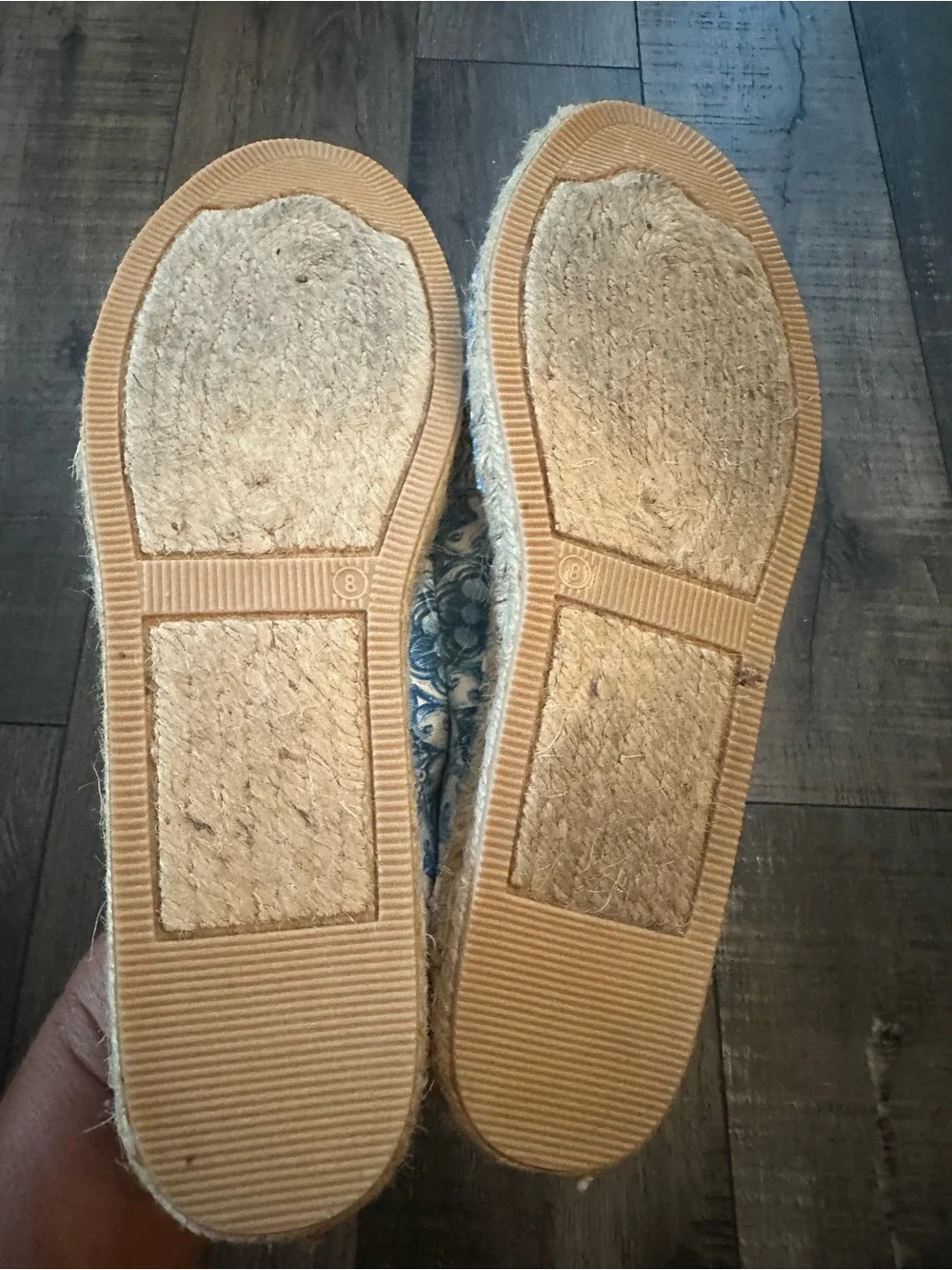 Brighton Belinda Espadrilles Blue & White Tile Print Women’s 8